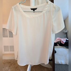 Banana Republic White Short Sleeve Blouse